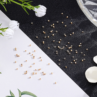 3Bags Brass Crimp Beads KK-BBC0026-10C-1