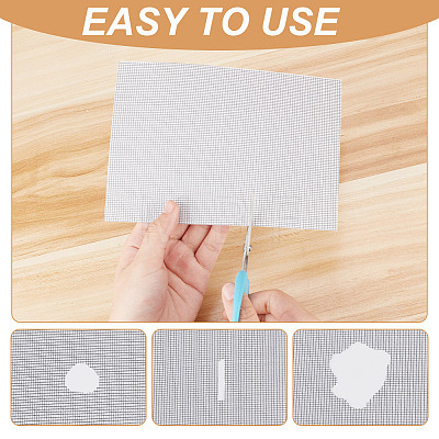 12Pcs Rectangle Glass Fiber Net Patches FIND-WH0428-09A-1