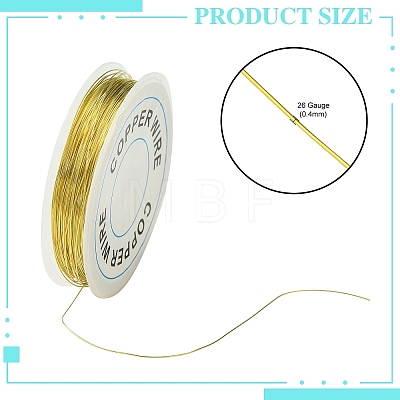 Round Copper Jewelry Wire X-CWIR-CW0.4mm-07-1