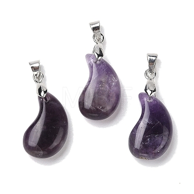 Natural Amethyst Pendants G-NH0025-14P-01-1