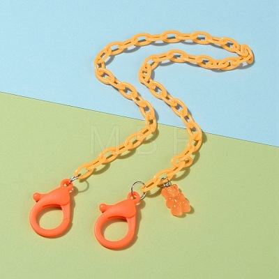 Personalized ABS Plastic Cable Chain Necklaces NJEW-JN03220-02-1