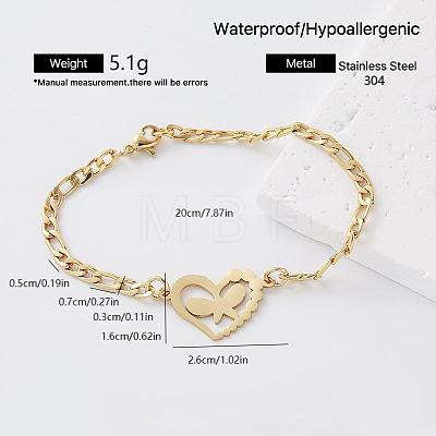 Vintage 304 Stainless Steel Link Bracelets for Women CS6092-5-1