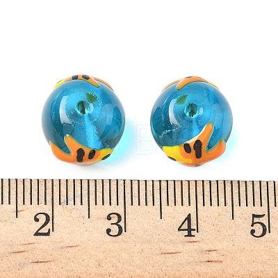 Ocean Theme Handmade Glass Enamel Beads LAMP-D304-02E-1