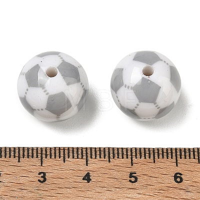 Sports Opaque Acrylic Beads AC-CBAC27C-02B-1