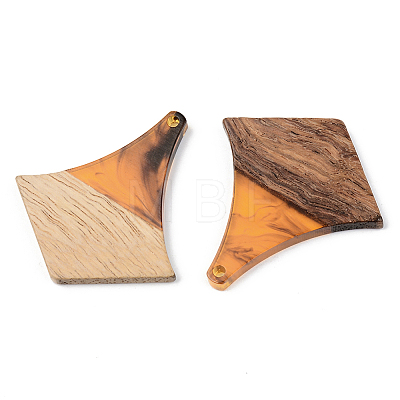 Resin & Walnut Wood Pendants RESI-S389-055A-A01-1