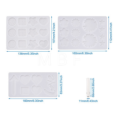 3Pcs 3 Style Silicone Molds DIY-BG0001-16-1