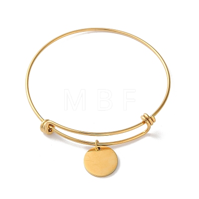 Adjustable Expandable 304 Stainless Steel Bangles BJEW-L704-01G-1