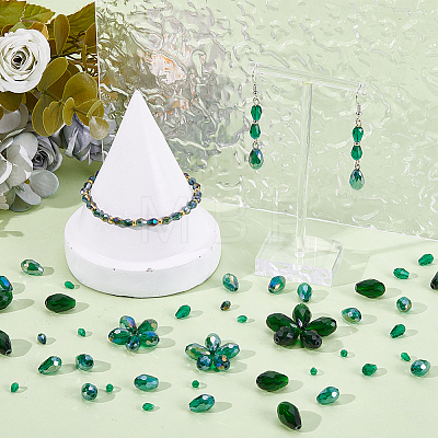 280Pcs 6 Styles Faceted Glass Beads Strands GLAA-SC0003-54-1