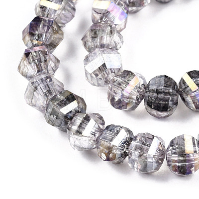 Transparent Electroplate Glass Beads Strands EGLA-N006-078A-1