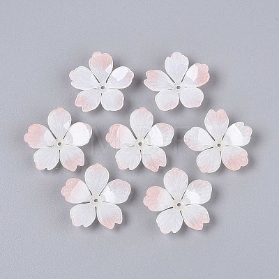 Flower Acrylic Bead Caps SACR-T017-51B-1