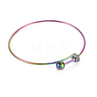 Adjustable Ion Plating(IP) 304 Stainless Steel Expandable Bangle Making STAS-S119-011-1