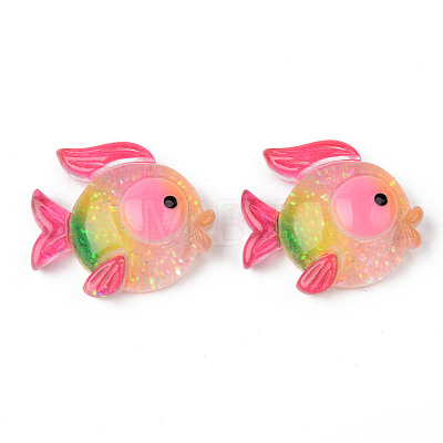 Rainbow Resin Cabochons X-CRES-N024-39-1