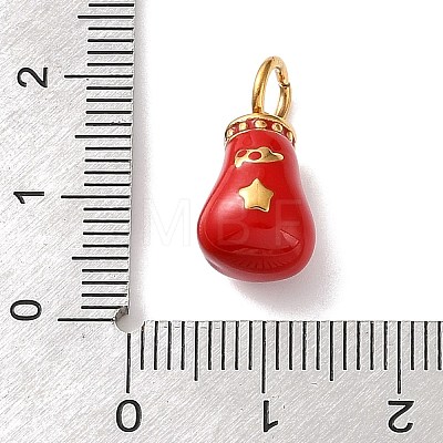 304 Stainless Steel Enamel Pendants STAS-A152-08G-1