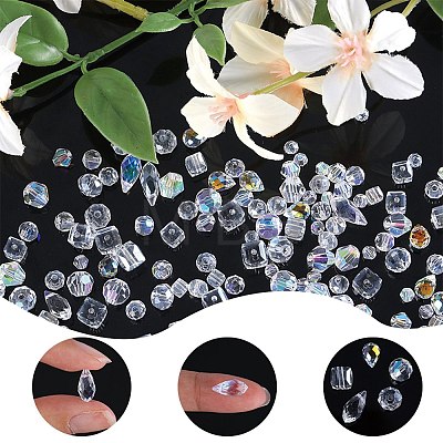 280Pcs 14 Styles Glass Beads Strands EGLA-SZ0001-39-1