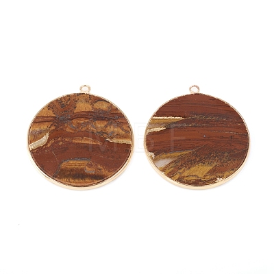 Natural Picture Jasper Pendants G-E526-10I-1