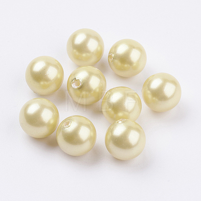 Shell Pearl Half Drilled Beads BSHE-G016-10mm-06-1