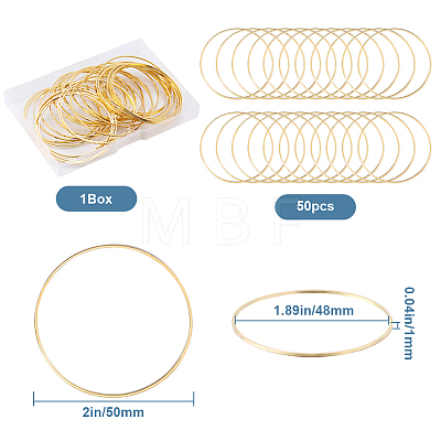 50Pcs Brass Linking Rings KK-SP0002-12B-1