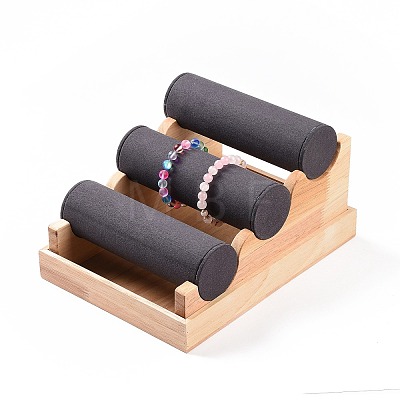 3 Layer Wood Jewelry Bracelet Displays Stands RDIS-K003-02A-1