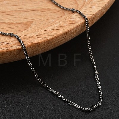 2MM Brass Satellite Chain Necklaces for Women NJEW-D302-49B-1