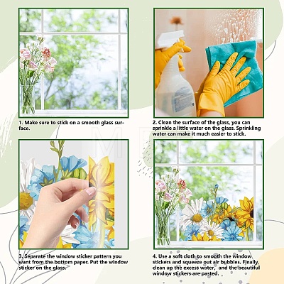 Self-Adhesive PVC Window Sticker DIY-WH0457-009-1