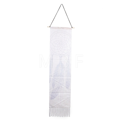 Bohemia Style Linen Wall Hanging Tapestry DJEW-B006-01B-1