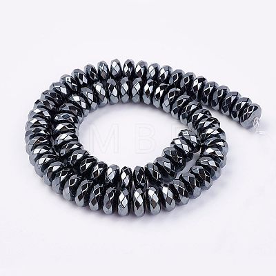 Non-magnetic Synthetic Hematite Beads Strands G-P262-16-B-1