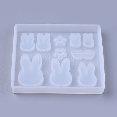 Bunny Theme Silicone Molds X-DIY-L014-13-1