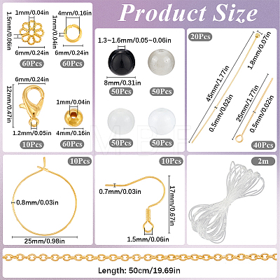 DIY Glass Beaded Bracelets & Earrings Jewelry Making Kit DIY-SP0001-20B-1