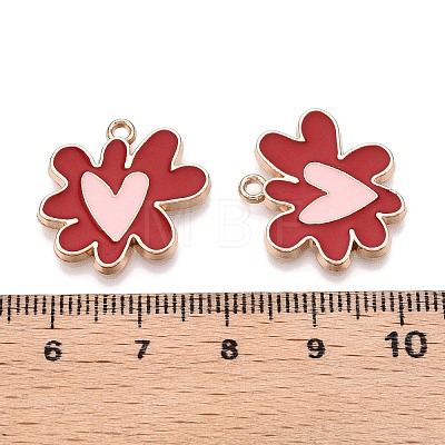 Rack Plating Alloy Enamel Pendants ENAM-N056-344C-1