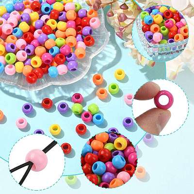 208Pcs Acrylic European Beads OHAR-FS0001-02B-1