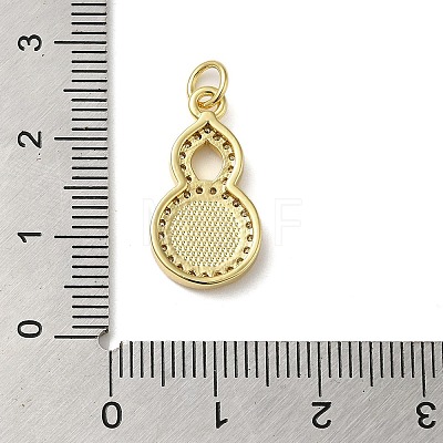 Brass Micro Pave Cubic Zirconia Pendants KK-Q808-26G-1