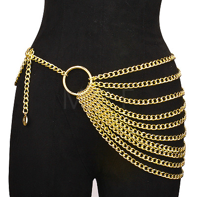 Alloy Cuban Link Chain Multi Layer Waist Chains WG8B3D2-01-1