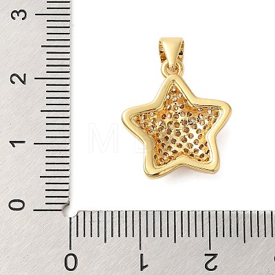 Brass Micro Pave Cubic Zirconia Pendants X-KK-A228-03G-1