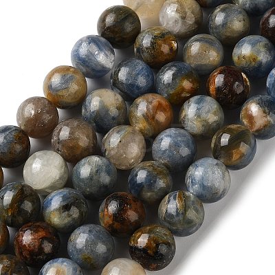 Natural Kyanite Beads Strands G-H361-A01-10mm-1