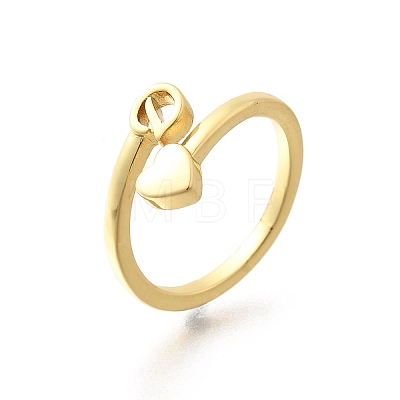 Brass Cuff Rings for Women RJEW-U044-D-1