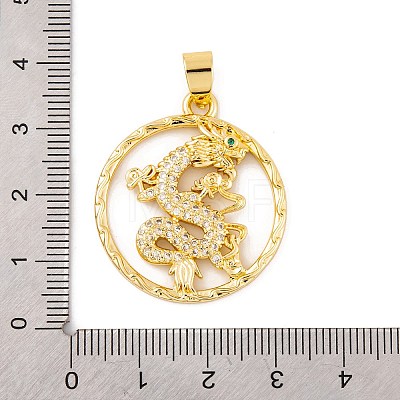 Brass Micro Pave Cubic Zirconia Pendants KK-E108-11G-1