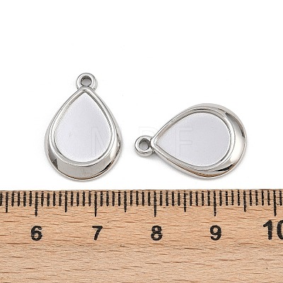 304 Stainless Steel Pendant Cabochon Settings STAS-L303-31P-1
