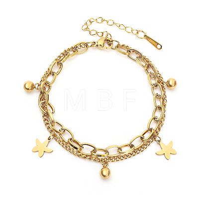 201 Stainless Steel Charm Bracelets WG11553-03-1