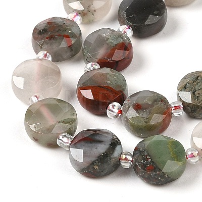 Natural Bloodstone Bead Strands G-C116-A06-01-1