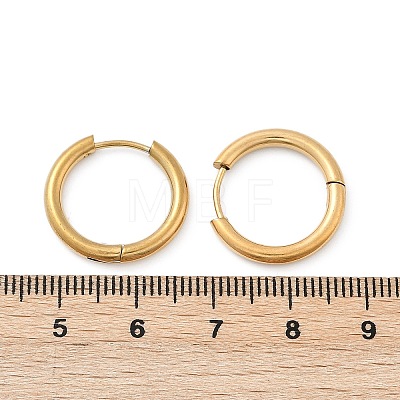 202 Stainless Steel Huggie Hoop Earrings LS-EJEW-F111A-18mm-G-1
