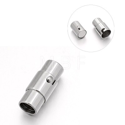 Tarnish Resistant 304 Stainless Steel Column Locking Tube Magnetic Clasps LS-STAS-E089-05D-1