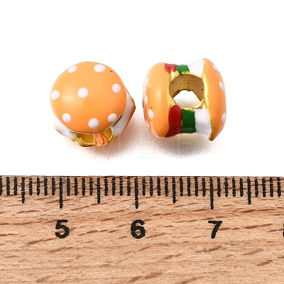 Alloy Enamel European Beads MPDL-F020-10A-MG-1