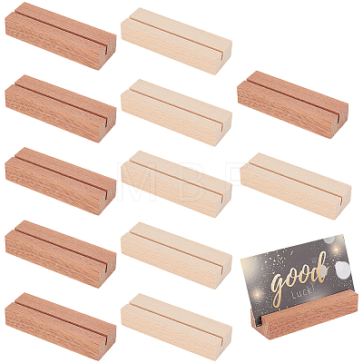 12Pcs 2 Colors Wooden Card Holders Base AJEW-GF0015-01-1