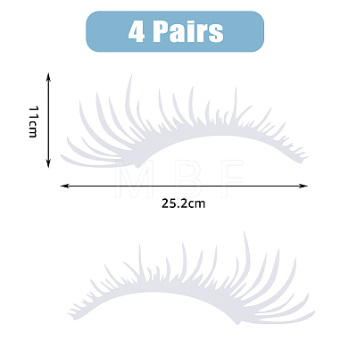 PET Eyelash Car Stickers STIC-WH0004-04A-1