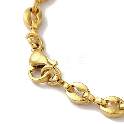 Ion Plating(IP) 304 Stainless Steel Coffee Bean Chain Bracelets for Women or Men BJEW-A019-01G-1