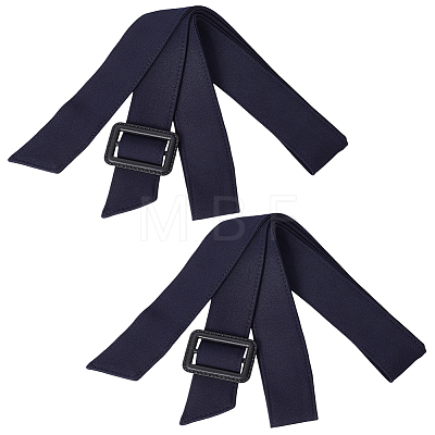 2Pcs Tie a Knot Polyester Waist Belt with Plastic Buckle AJEW-GF0014-53A-1