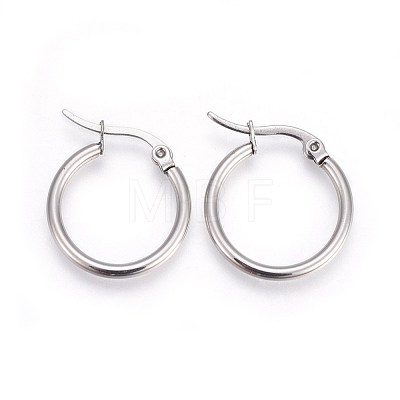 304 Stainless Steel Hoop Earrings EJEW-P173-13P-01-1