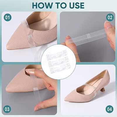 CRASPIRE 12 Pairs 3 Style Transparent TPU Anti-Loose Shoelace for High-heeled Shoes FIND-CP0001-96-1