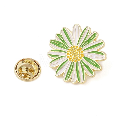 Flower Golden Enamel Pins JEWB-K012-07C-G-1