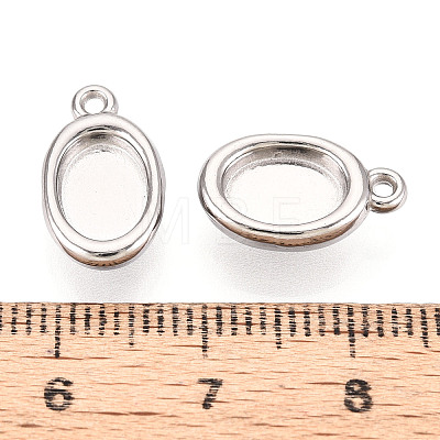 304 Stainless Steel Pendant Cabochon Settings STAS-N114-47P-1